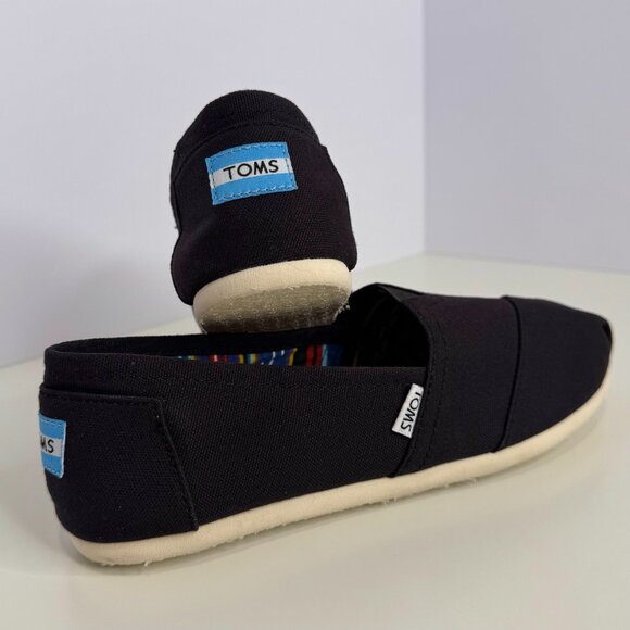 TOMS Alpargata Canvas‎ Heritage Loafer Flat Black Women's 10.5 - Picture 4 of 7